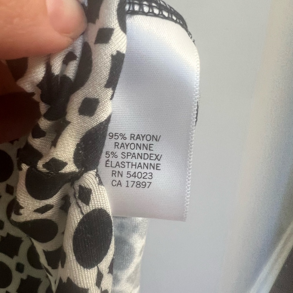 Banana Republic Geometric Black White Sleeveless Maxi Dress Sz M Classic Career - Picture 6 of 11